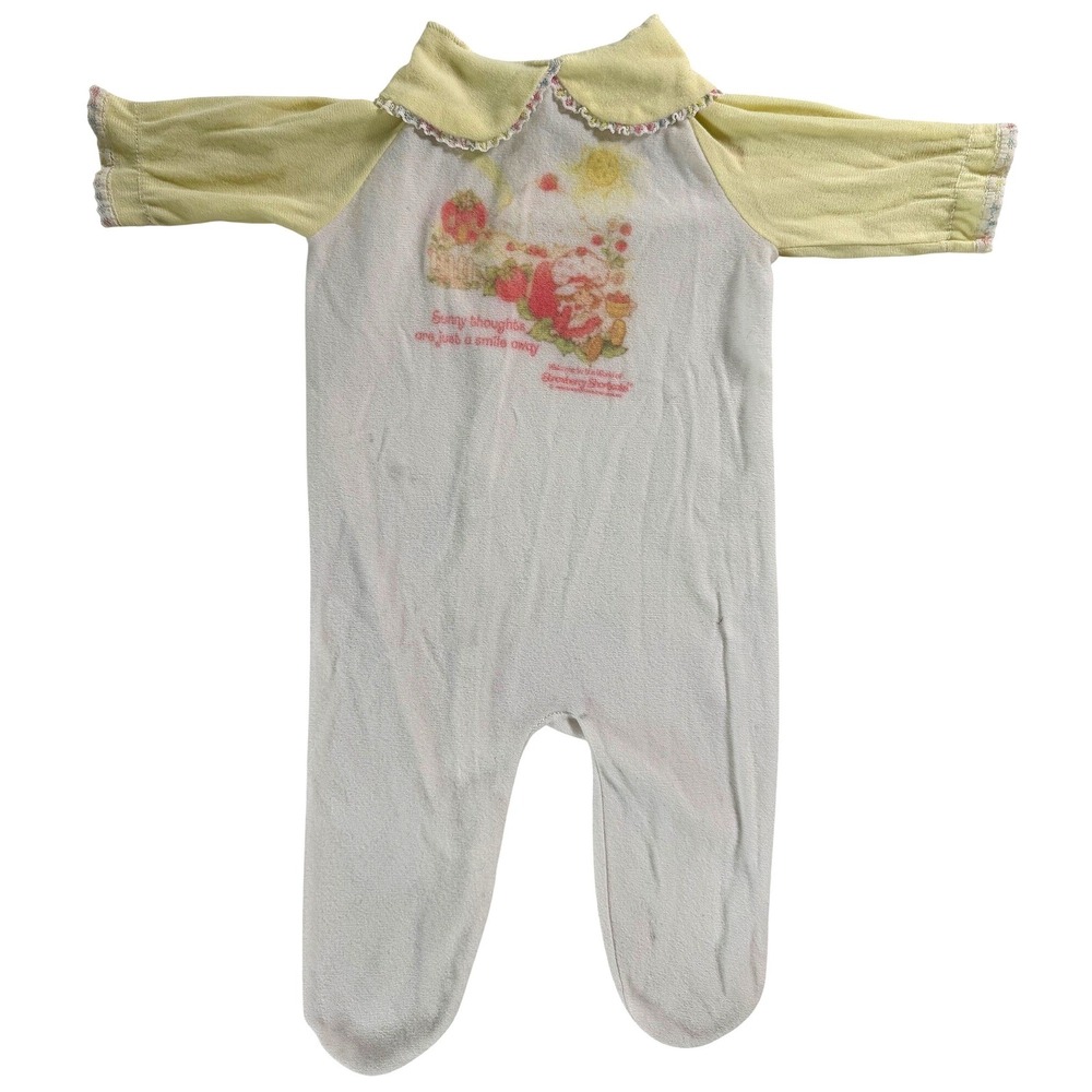 Vintage 1980 Strawberry Shortcake Baby Sleeper Lullaby Land AGC USA Footed 0-3M